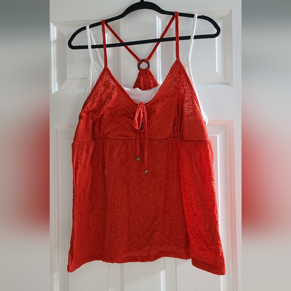 Burnt orange, double tank top